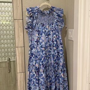 Mi Golondrina Blue Long Dress